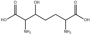 2,6-Diamino-3-hydroxyheptanedioic acid 结构式