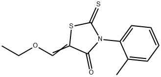 5-Ethoxymethylene-2-thioxo-3-o-tolyl-4-thiazolidinone 结构式