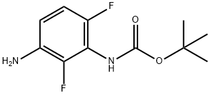 (3-氨基-2,6-二氟苯基)-氨基甲酸1,1-二甲基乙酯 结构式
