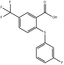 2-((3-氟苯基)硫代)-5-(三氟甲基)苯甲酸 结构式