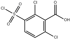 2,6-二氯-3-(氯磺酰基)苯甲酸 结构式