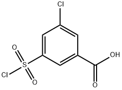 3 -氯- 5 -(氯磺酰基)苯甲酸 结构式