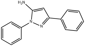 5-氨基-1,3-二苯基吡唑 结构式