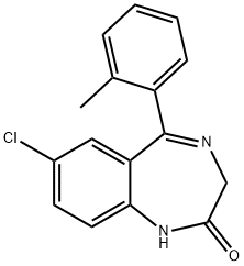 7-Chloro-1,3-dihydro-5-(2-methylphenyl)-2H-1,4-benzodiazepine-2-one 结构式