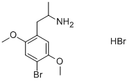 (±)-2,5-二甲氧基-4-溴苯丙胺 氢溴酸盐 结构式