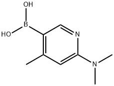 6-二甲氨基-4-甲基吡啶-3-硼酸 结构式