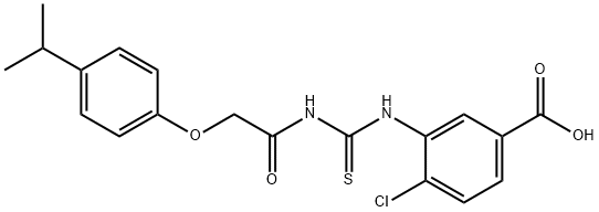 4-CHLORO-3-[[[[[4-(1-METHYLETHYL)PHENOXY]ACETYL]AMINO]THIOXOMETHYL]AMINO]-BENZOIC ACID 结构式