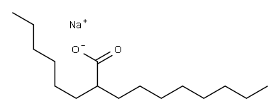 sodium 2-hexyldecanoate 结构式