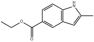 2-甲基-1H-吲哚-5-羧酸乙酯 结构式