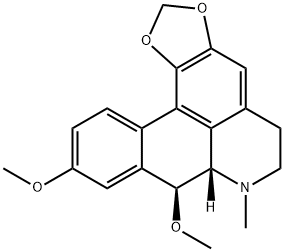 (7aS,8S)-6,7,7a,8-Tetrahydro-8,10-dimethoxy-7-methyl-5H-benzo[g]-1,3-benzodioxolo[6,5,4-de]quinoline 结构式