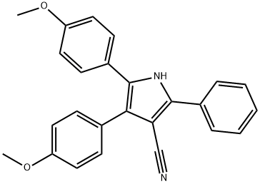 4,5-Bis(4-methoxyphenyl)-2-phenyl-1H-pyrrole-3-carbonitrile 结构式