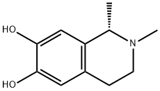 (1S)-1,2-dimethyl-3,4-dihydro-1H-isoquinoline-6,7-diol 结构式