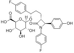 依泽替米贝羟基-b-D-葡萄糖醛酸 结构式
