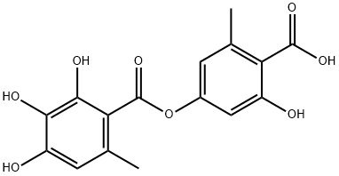 2,3,4-Trihydroxy-6-methylbenzoic acid 4-carboxy-3-hydroxy-5-methylphenyl ester 结构式