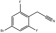 4-溴-2,6-二氟苯乙腈 结构式