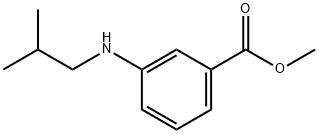 Benzoic acid, 3-[(2-methylpropyl)amino]-, methyl ester (9CI) 结构式