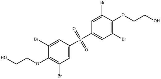 双[3,5-二溴-4-(2-羟乙氧基)苯基]砜 结构式