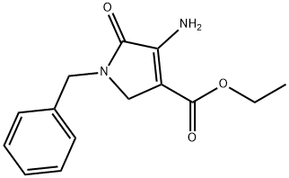 4-氨基-1-苄基-5-氧代-2,5-二氢-1H-吡咯-3-羧酸乙酯 结构式