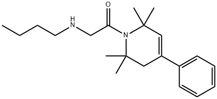 1,2,3,6-Tetrahydro-1-(N-butylglycyl)-4-phenyl-2,2,6,6-tetramethylpyridine 结构式