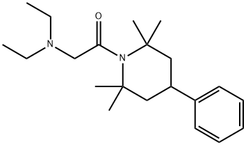 1-(N,N-Diethylglycyl)-4-phenyl-2,2,6,6-tetramethylpiperidine 结构式