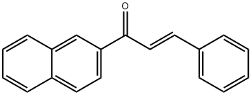 反式-1-(2-萘基)-3-苯基-2-丙烯-1-酮 结构式