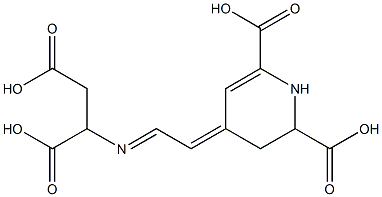 1,2,3,4-Tetrahydro-4-[2-[(1,2-dicarboxyethyl)imino]ethylidene]pyridine-2,6-dicarboxylic acid 结构式