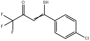 4-(4-Chlorophenyl)-1,1,1-trifluoro-4-mercapto-3-buten-2-one 结构式