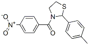 Thiazolidine, 2-(4-methylphenyl)-3-(4-nitrobenzoyl)- (9CI) 结构式