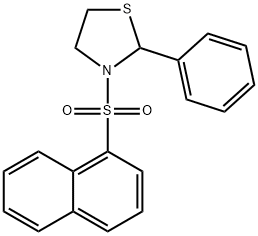 Thiazolidine, 3-(1-naphthalenylsulfonyl)-2-phenyl- (9CI) 结构式