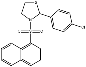 Thiazolidine, 2-(4-chlorophenyl)-3-(1-naphthalenylsulfonyl)- (9CI) 结构式