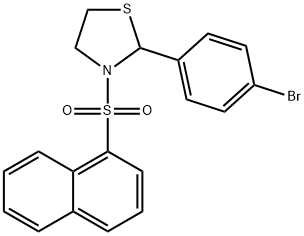 Thiazolidine, 2-(4-bromophenyl)-3-(1-naphthalenylsulfonyl)- (9CI) 结构式