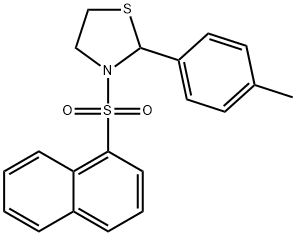 Thiazolidine, 2-(4-methylphenyl)-3-(1-naphthalenylsulfonyl)- (9CI) 结构式