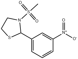 Thiazolidine, 3-(methylsulfonyl)-2-(3-nitrophenyl)- (9CI) 结构式