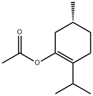 (R)-2-(isopropyl)-5-methylcyclohexen-1-yl acetate 结构式