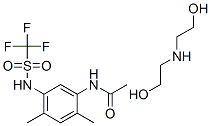 N-[2,4-dimethyl-5-(trifluoromethylsulfonylamino)phenyl]acetamide: 2-(2 -hydroxyethylamino)ethanol 结构式