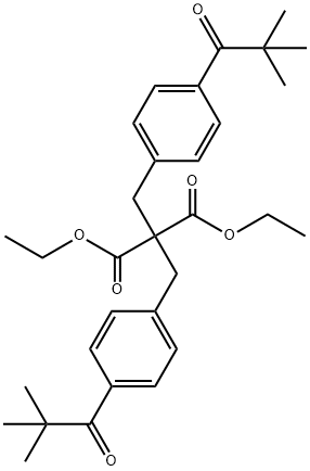 双(4-特戊酰苄基)丙二酸二乙酯 结构式