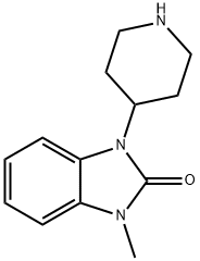 4-(2-酮-3-甲基-1-苯并咪唑基)哌啶 结构式