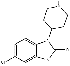5-氯-1,3-二氢-1-(4-哌啶基)-2H-苯并咪唑-2-酮 结构式