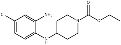 4-[(2-氨基-4-氯苯基)氨基]-1-哌啶羧酸乙酯 结构式