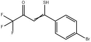4-(4-Bromophenyl)-1,1,1-trifluoro-4-mercapto-3-buten-2-one 结构式
