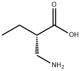 (2S)-2-(氨基甲基)丁酸 结构式