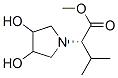 1-Pyrrolidineacetic acid, 3,4-dihydroxy-alpha-(1-methylethyl)-, methyl ester, (alphaS)- (9CI) 结构式