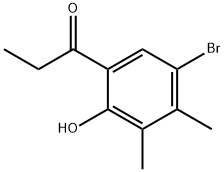 1-(5-bromo-2-hydroxy-3,4-dimethyl-phenyl)propan-1-one 结构式