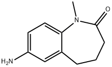 7-Amino-1-methyl-1,3,4,5-tetrahydro-benzo[b]azepin-2-one 结构式