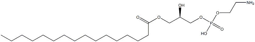 1-棕榈-SN-甘油-3-磷酸乙醇胺 结构式