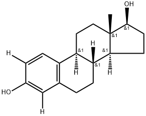 BETA-雌二醇-D2 结构式