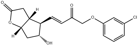 (3AR,4R,5R,6AS)-4-[(1E)-4-(3-氯苯氧基)-3-氧代-1-丁烯-1-基]六氢-5-羟基-2H-环戊并[B]呋喃-2-酮 结构式