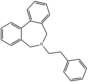 6,7-Dihydro-6-phenethyl-5H-dibenz[c,e]azepine 结构式