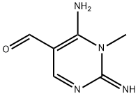 5-Pyrimidinecarboxaldehyde,  6-amino-1,2-dihydro-2-imino-1-methyl- 结构式