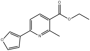 6-(3-呋喃)-2-甲基吡啶-3-羧酸乙酯 结构式